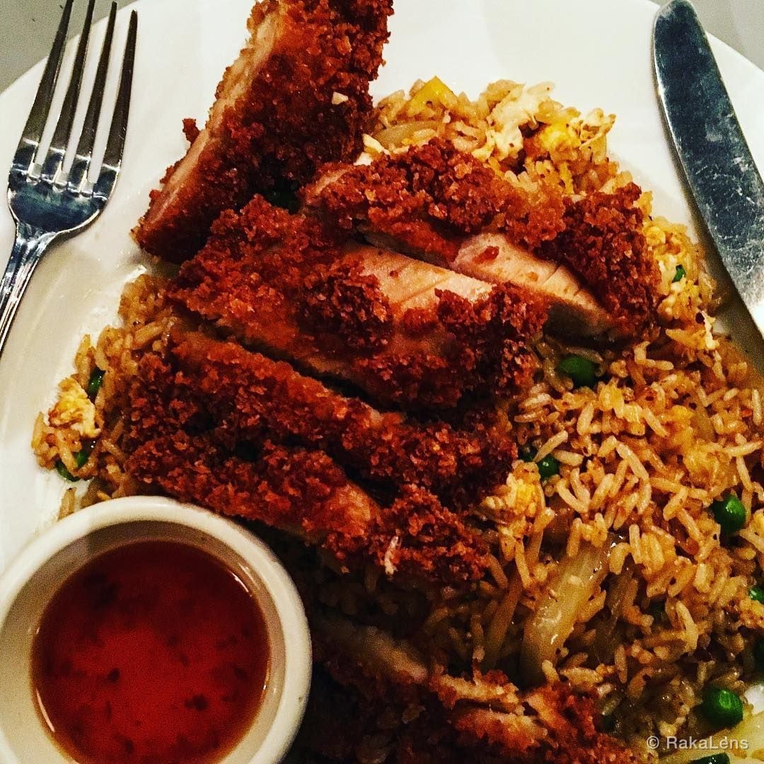 Crispy Chicken rice! food