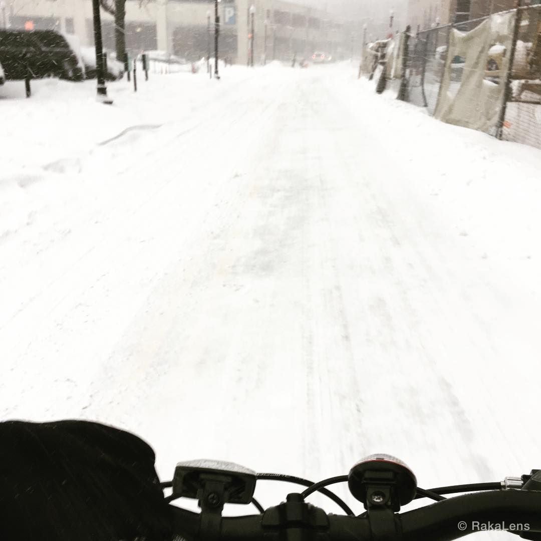 Biking 🚵🏻 in Snow ❄️ Day!!!