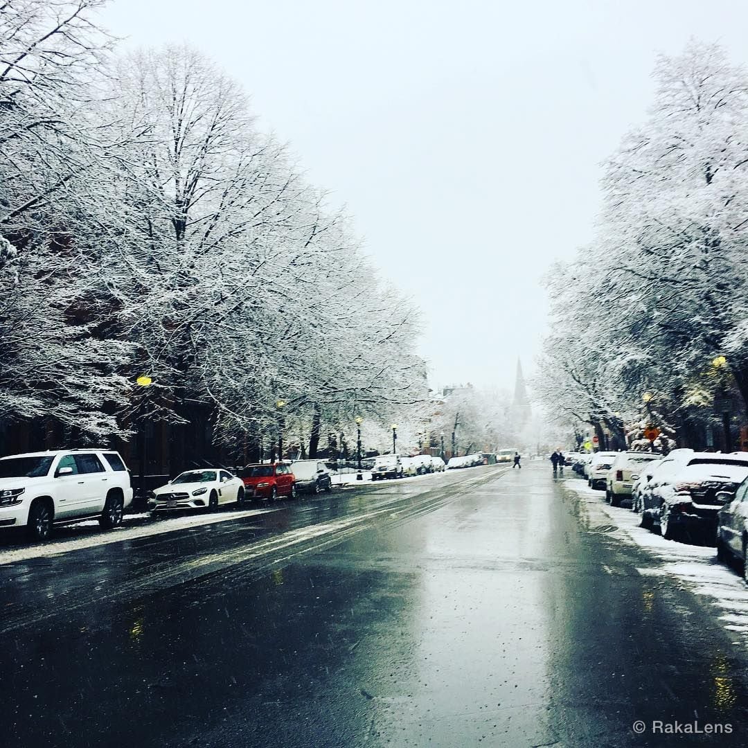 First Snow ❄️ ⛄️ !! .