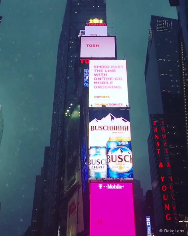 When Storm hitting Times Square .