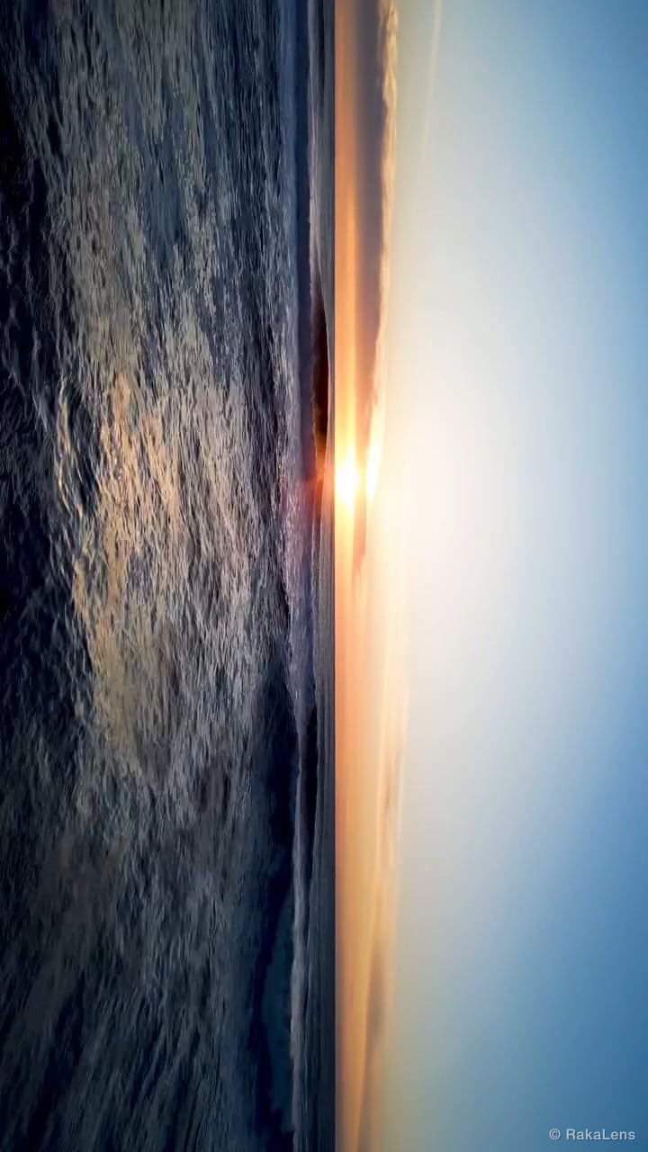 Dancing with the golden waves as the sun bids adieu to the day. 🌊🌅 ”