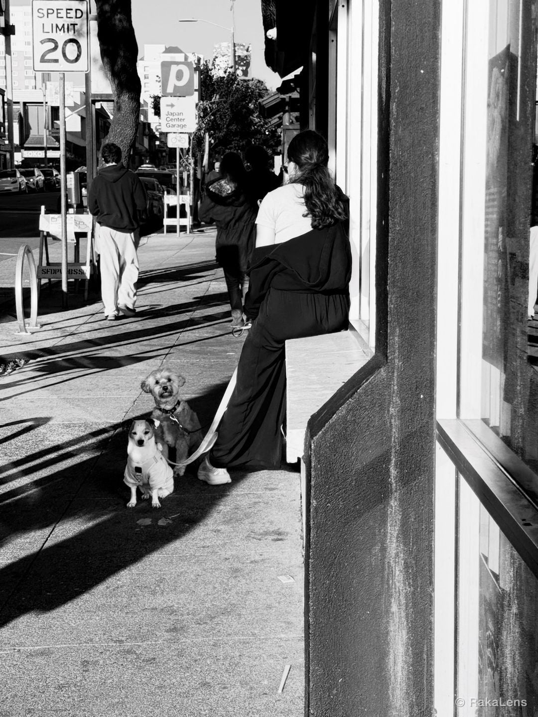 Japantown, SF. Black and white, fun angles on the neighborhood. 🖤